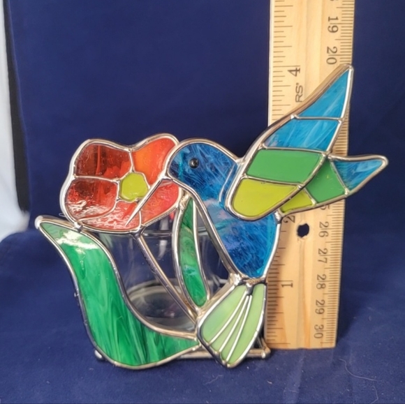 Hummingbird Stainglass Tealight Holder All Occasion/Holiday/Kids/Spring/Summer - Picture 6 of 14